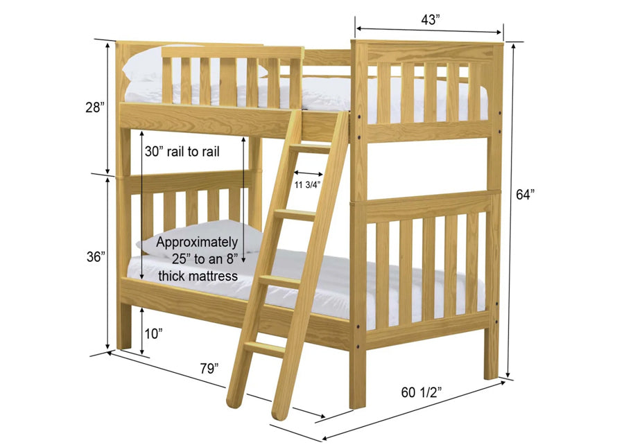 Dimensions of bunk bed