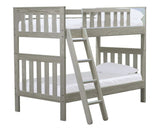Quick Ship Bunk Bed with Storm Grey Stain - Twin over Twin