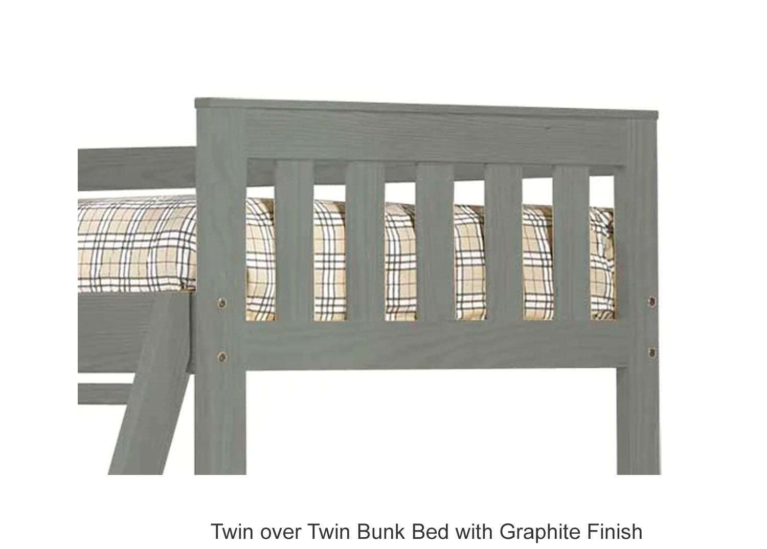  Quick Ship Bunk Bed Twin over Twin - Graphite