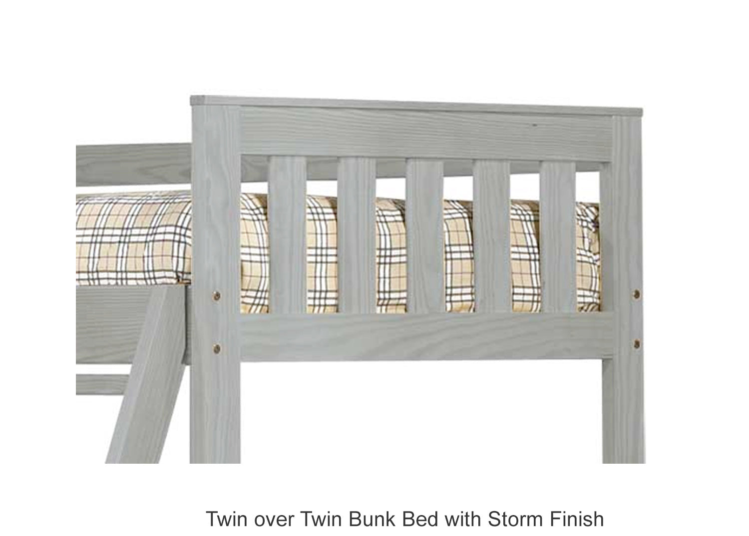 Dakota Quick Ship Bunk Bed Twin over Twin - Storm