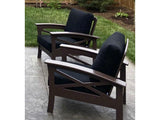 Deep Seating Chair with Black Cushions