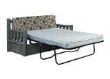 Double Log Pullout Sofa Sleeper open