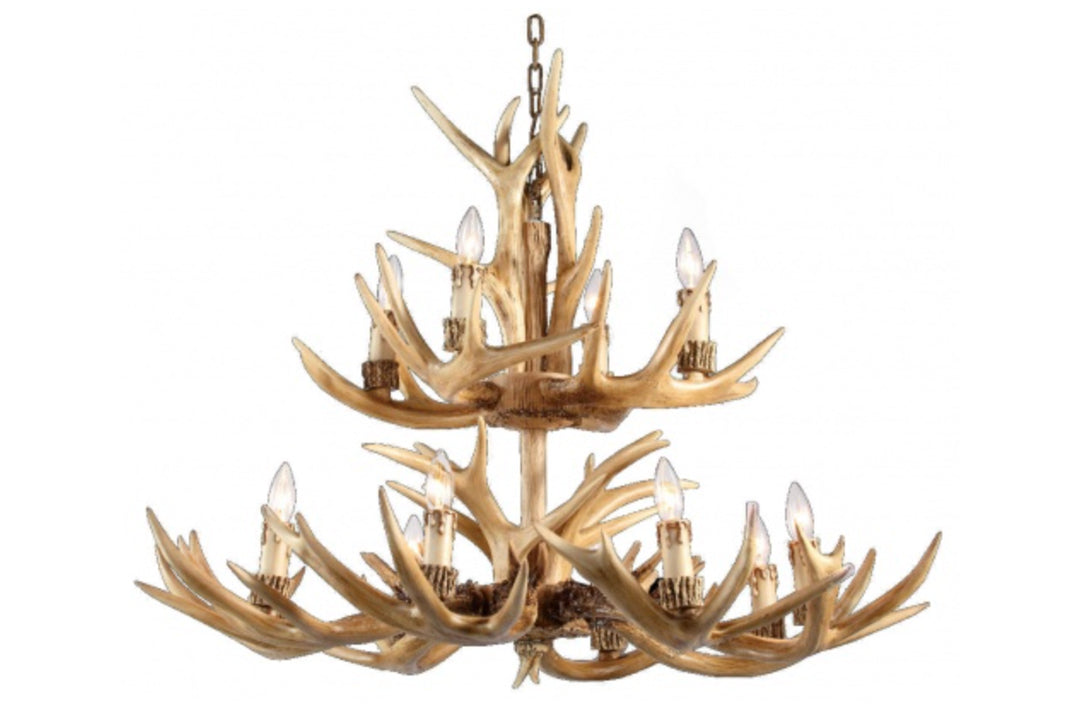 Faux 2 Tier Antler Chandelier