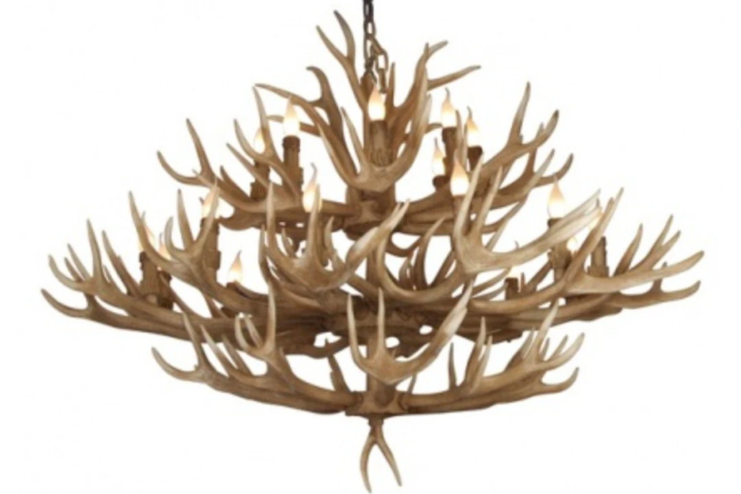 Faux 3 Tier Antler Chandelier