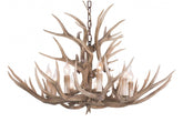Faux 9 Light Antler Horn Chandelier