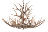 Faux 9 Light Antler Horn Chandelier