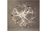 Faux Elk 15 Antler Chandelier White Underneath