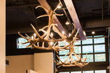 Faux Elk 6 Antler Chandelier Hanging