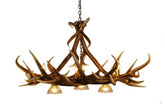 Faux Elk 6 Antler Chandelier with 3 Downlights