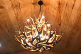 Faux Mule Deer 20 Antler Chandelier Hanging