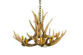 Faux Mule Deer 6 Antler Chandelier