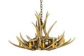 Faux Mule Deer 9 Antler Chandelier