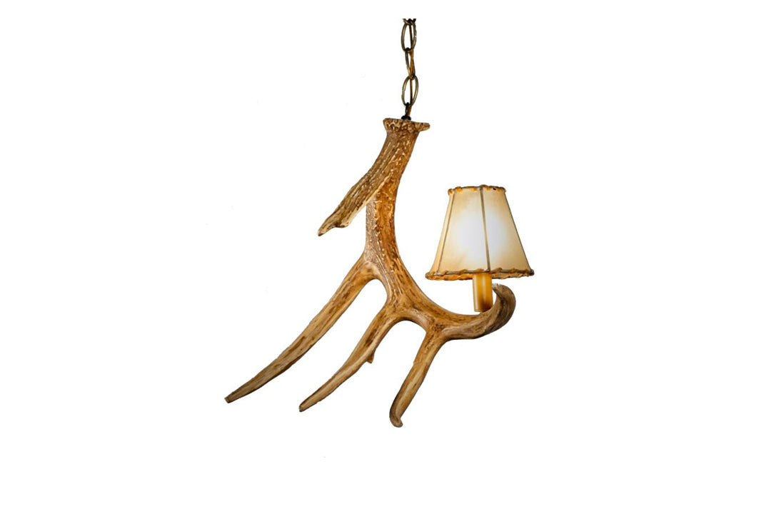 Faux Whitetail Deer 1 Antler Pendant