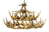 Faux Whitetail Deer 24 Antler Chandelier