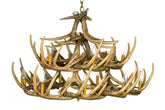 Faux Whitetail Deer 24 Antler Chandelier