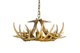 Faux Whitetail Deer 6 Antler Chandelier