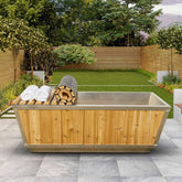 Glacier Cold Plunge Tub In the Back Yard