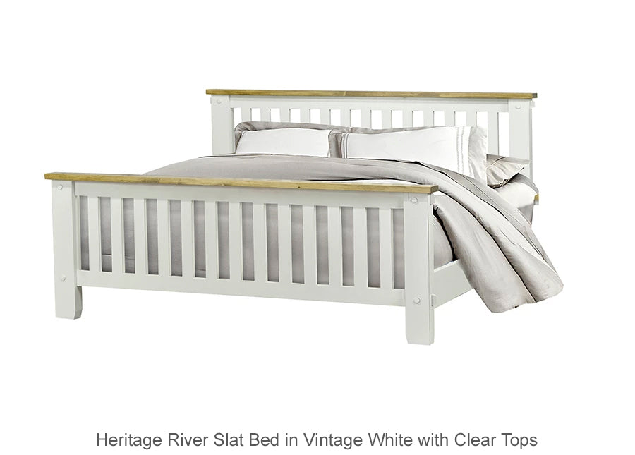 Heritage River Slat Bed in twin, double, queen or king