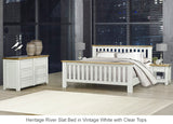 Heritage River Pine Slat Bed in two tone stain
