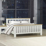Heritage River Pine Slat Bed in two tone stain
