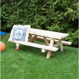 Kids Log Picnic Table