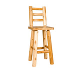 Ladder/Mission Back Log Bar Stool with Optional Swivel