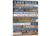 Lake Rules Canvas Art