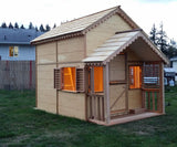 Jordan Cottage Playhouse with Loft and Front Porch Unfinished