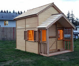 Jordan Cottage Playhouse with Loft and Front Porch Unfinished