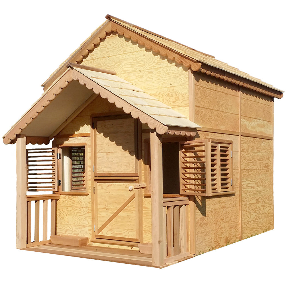 Jordan Cottage Playhouse with Loft and Front Porch (6' x 9')