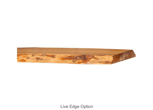 Heritage River Pine 2 Drawer Sofa Table live edge