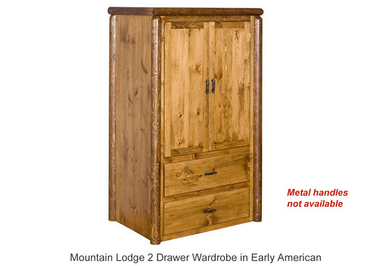 Mountain Lodge 2 Drawer Wardrobe in Early American