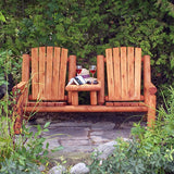Muskoka Log Gossip Bench perfect for relaxing with friends and family