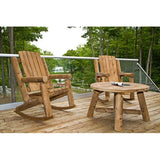 Muskoka Log Rocker at the cottage