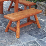 Outdoor Log Bench