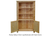 Rocky Valley 2 Door Log Bookshelf