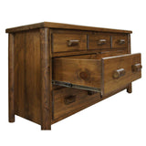 Rocky Valley Large 7 Drawer Log Dresser with Open Drawer