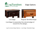 Rocky Valley 5 Drawer Log Dresser live edge options