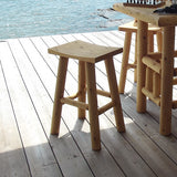 Saddle Seat Log Bar Stool ready to relax on