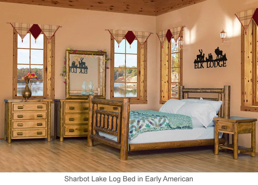 Sharbot Lake Log Bedroom Set in Early American