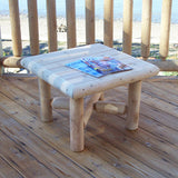 Square Log End Table