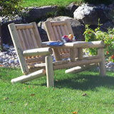 Standard Cedar Log Gossip Bench