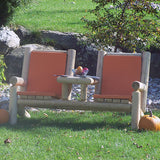 Standard Cedar Log Gossip Bench cushion not included