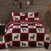 Stitched Forest Deer Quilt