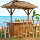 Tropical Paradise Tiki Bars with Bar Stools