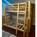 Twin over Double Log Bunk Bed in Clear Coat Finish