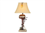 Vintage Boat Motor Table Lamp