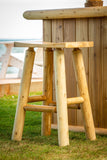 Saddle Seat Log Bar Stool by tiki bar