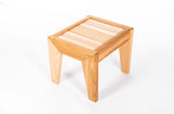 Outdoor modern end table of western red cedar