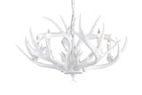 White Faux Antler Chandelier